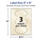 Avery Pearlized Ivory Oval Labels with Sure Feed Technology, Print-to-the-Edge, 3" x 5"